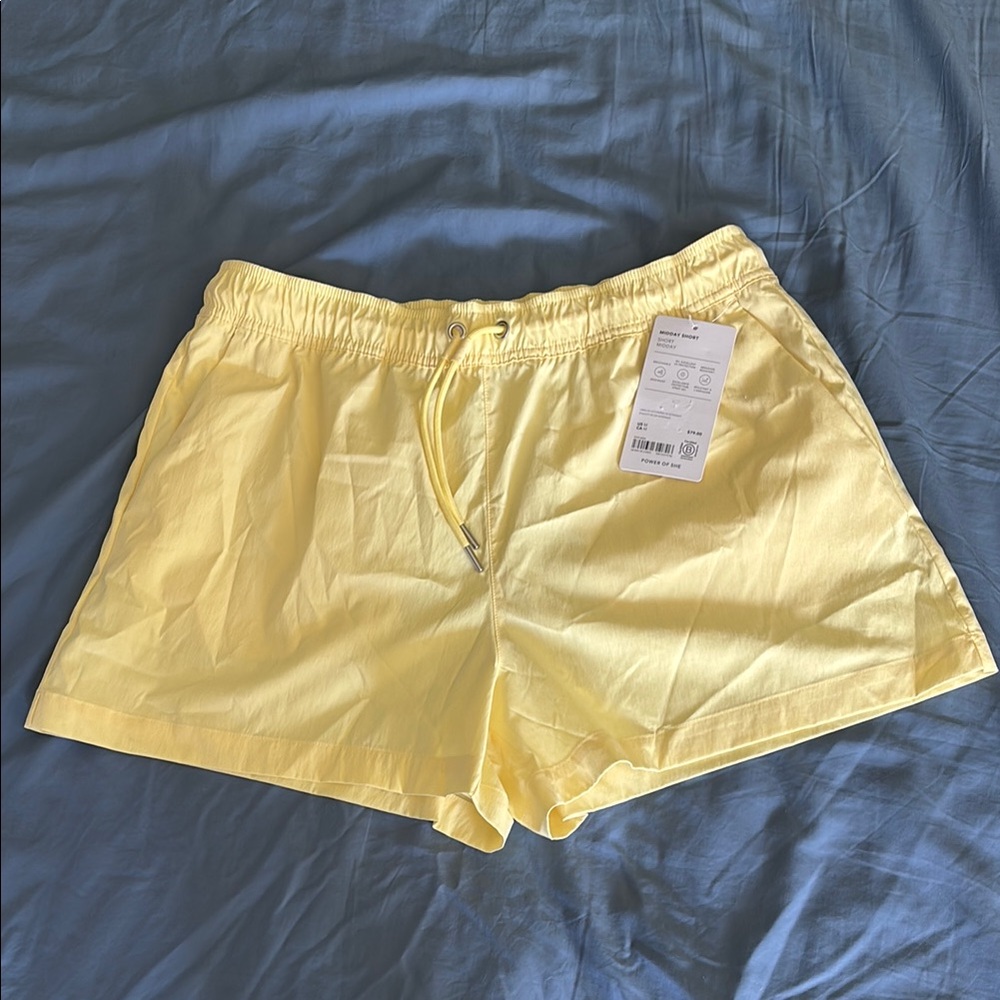 Athleta Yellow Athletic Shorts Lightweight Elastic Waist